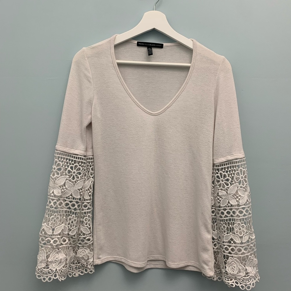 White House Black Market White/Cream Shirt